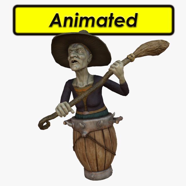 wicked witch 3D 模型 .c4d .max .obj .3ds .fbx .stl .blend 