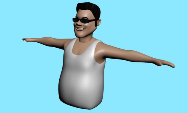 cartoon man 3D-Modell .c4d .max .obj .3ds .fbx .stl .blend 