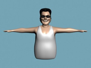 cartoon man 3D-Modell