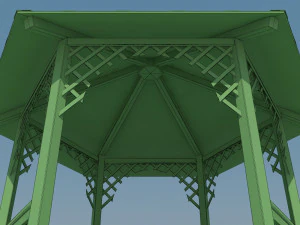 wooden gazebo 3D Model