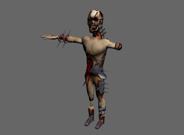horror zombie Modelo 3D .c4d .max .obj .3ds .fbx .stl .blend 