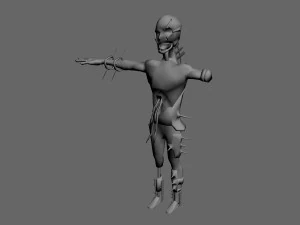 korku zombi 3D Model