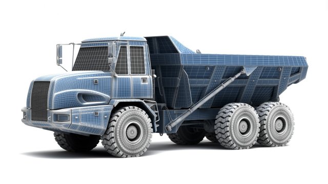 heavy- dump truck 3D-Modell .c4d .max .obj .3ds .fbx .stl .blend 