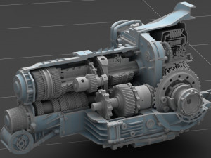 transmission cutaway 3D मॉडल