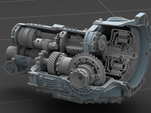 transmission cutaway 3D मॉडल