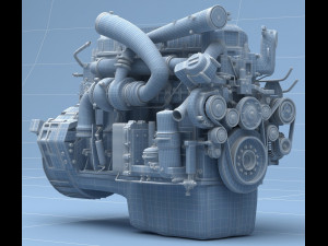 paccar - mx - engine - 3D Model