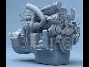 paccar - mx - engine - 3D Model
