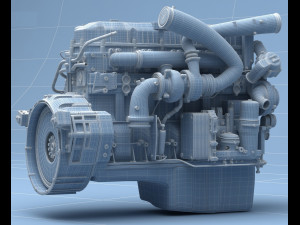 paccar - mx - engine - 3D Model