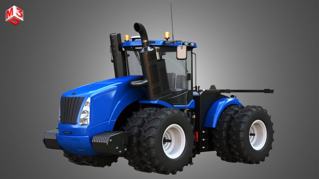 NH - T9 Articulated Tractor 3D Model .c4d .max .obj .3ds .fbx .stl .blend 