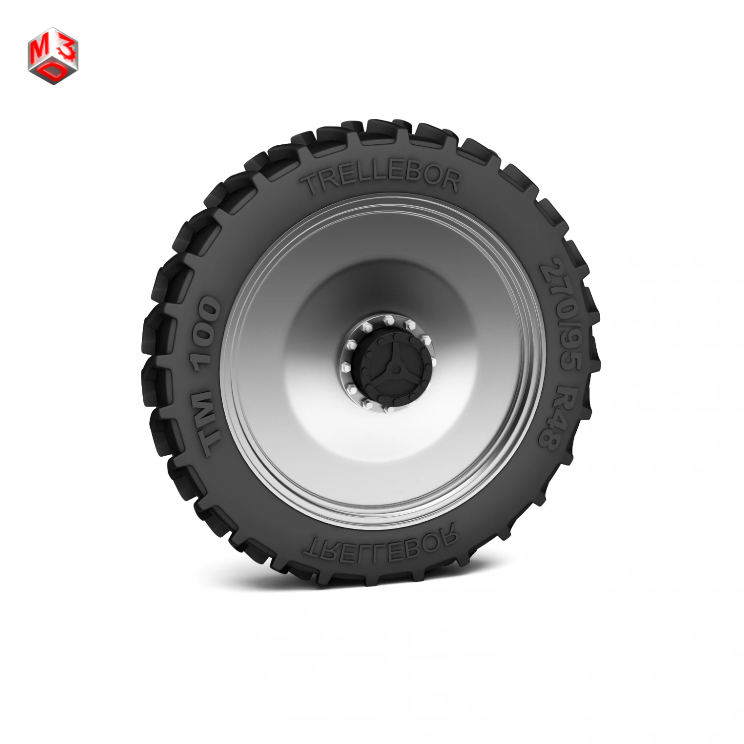 tractor tire 3D Model .c4d .max .obj .3ds .fbx .stl .blend 