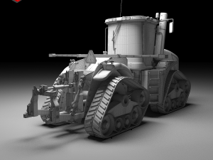NH - T9 Articulated Tractor - With Rubber Tracks System 3D मॉडल