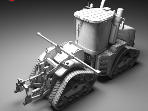 NH - T9 Articulated Tractor - With Rubber Tracks System 3D मॉडल