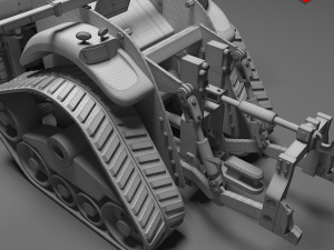 NH - T9 Articulated Tractor - With Rubber Tracks System 3D मॉडल