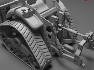 NH - T9 Articulated Tractor - With Rubber Tracks System 3D Model