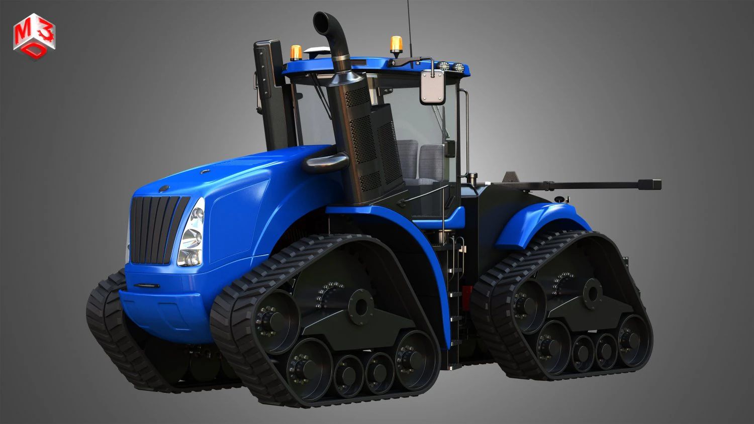 NH - T9 Articulated Tractor - With Rubber Tracks System 3D Model .c4d .max .obj .3ds .fbx .stl .blend 