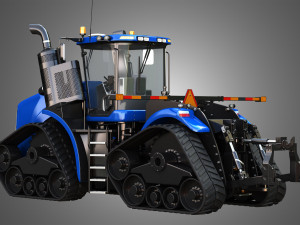 NH - T9 Articulated Tractor - With Rubber Tracks System 3D मॉडल