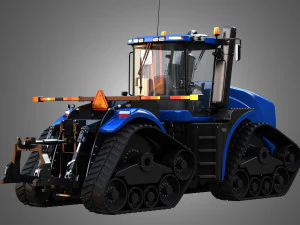 NH - T9 Articulated Tractor - With Rubber Tracks System 3D Model