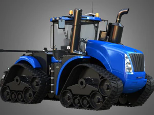NH - T9 Articulated Tractor - With Rubber Tracks System 3D Model