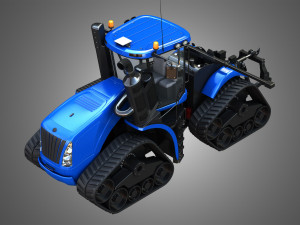 NH - T9 Articulated Tractor - With Rubber Tracks System 3D मॉडल
