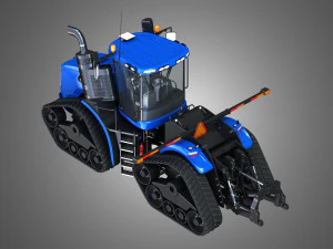 NH - T9 Articulated Tractor - With Rubber Tracks System 3D Model