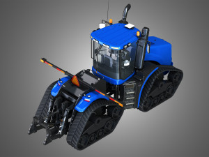 NH - T9 Articulated Tractor - With Rubber Tracks System 3D मॉडल