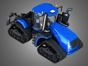 NH - T9 Articulated Tractor - With Rubber Tracks System 3D मॉडल