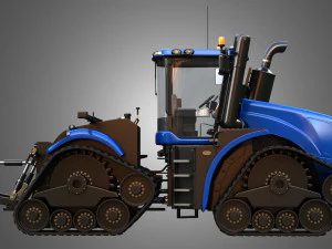 NH - T9 Articulated Tractor - With Rubber Tracks System 3D Model
