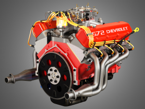 chevrolet 572 v8 muscle engine Modèle 3D