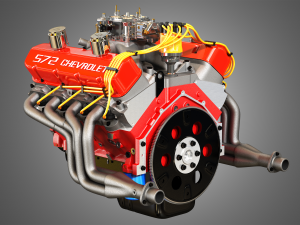 chevrolet 572 v8 muscle engine Modèle 3D