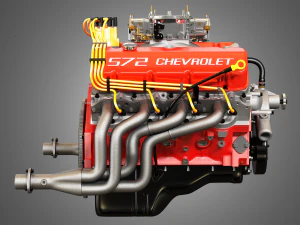 chevrolet 572 v8 muscle engine 3D Model