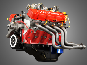chevrolet 572 v8 muscle engine Modèle 3D