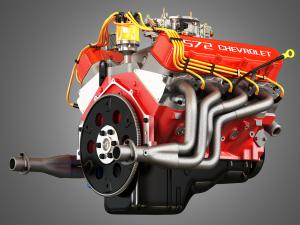 chevrolet 572 v8 muscle engine Modèle 3D