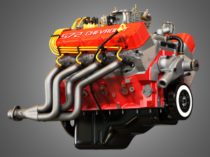 chevrolet 572 v8 muscle engine Modèle 3D