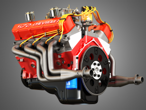 chevrolet 572 v8 muscle engine Modèle 3D