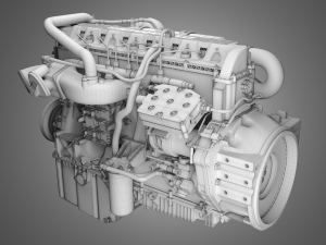 cummins x12 truck engine - Modèle 3D