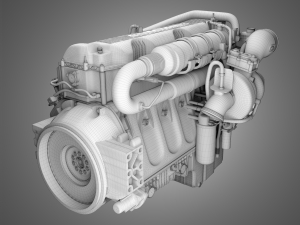 cummins x12 truck engine - Modèle 3D