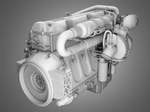 cummins x12 truck engine - 3D Model
