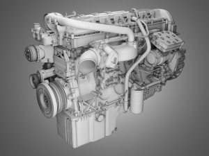 cummins x12 truck engine - Modèle 3D
