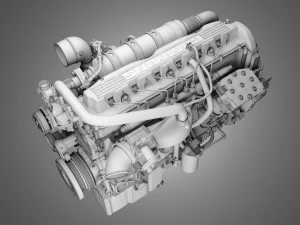 cummins x12 truck engine - 3D Model