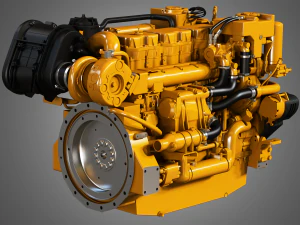 cat - c18 acert engine - 3D Model