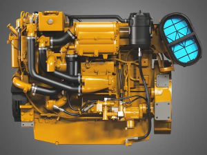 cat - c18 acert engine - 3D Model