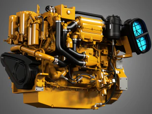 cat - c18 acert engine - 3D Model