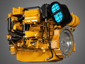 cat - c18 acert engine - 3D Model