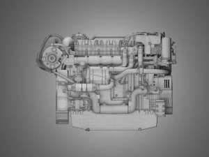 cat - c18 acert engine - 3D Model