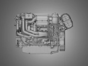 cat - c18 acert engine - 3D Model