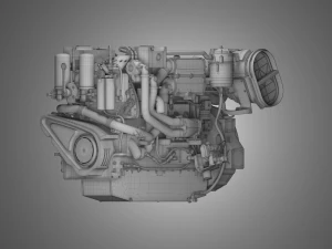 cat - c18 acert engine - 3D Model