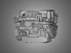 cat - c18 acert engine - 3D Model