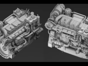 cat - c18 acert engine - 3D Model