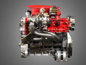 488 gtb engine - v8 twin turbo engine 3D मॉडल