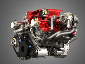 488 gtb engine - v8 twin turbo engine 3D Model